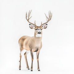 Obraz premium Deer standing on a white background with a transparent background