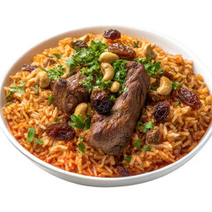 Fototapeta premium A plate of Kabsa. Arab Food 