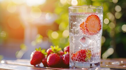 Drink water in hot summer