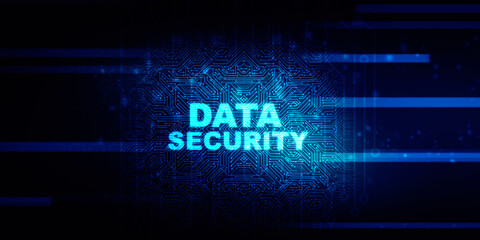 2d illustration data security concept
