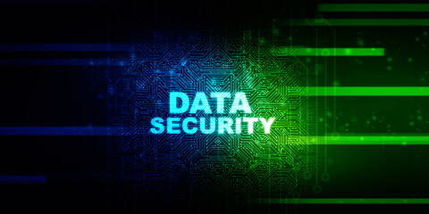 2d illustration data security concept
