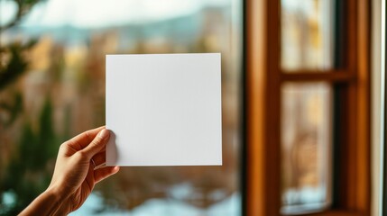 Blank paper sheet held by a single magnet on a clean fridge door, waiting for notes or reminders