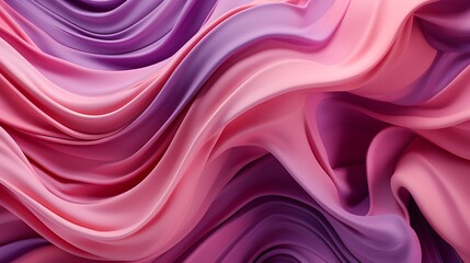 Obraz premium Abstract Pink Purple Fabric Waves, Elegant Drapery, Fashion Design, Soft Texture, Grainy Effect, Modern Wallpaper, Poster, Cover Template, Close-Up, Fluid Shape
