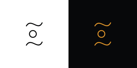 Simple and luxury E logo design