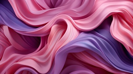 Obraz premium Abstract Pink Purple Fabric Waves, Elegant Drapery, Fashion Design, Soft Texture, Grainy Effect, Modern Wallpaper, Poster, Cover Template, Close-Up, Fluid Shape