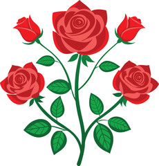 Rose vector illustration graphic Art design.