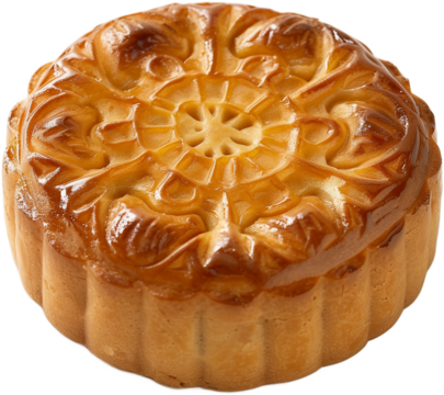 Chinese mooncake on Transparent Background	
