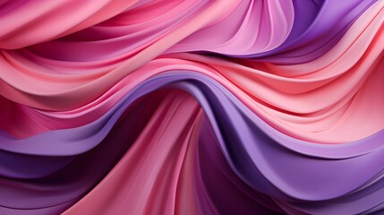 Obraz premium Abstract Pink Purple Fabric Waves, Elegant Drapery, Fashion Design, Soft Texture, Grainy Effect, Modern Wallpaper, Poster, Cover Template, Close-Up, Fluid Shape