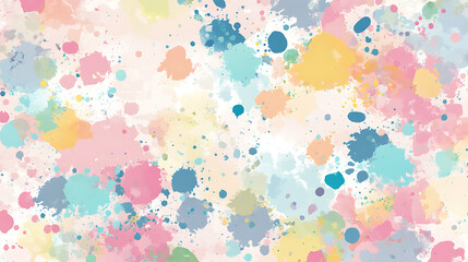 Muted Pastel Ink Spots Pattern - Ideal for Background