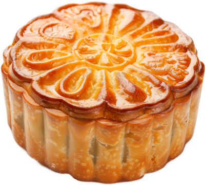 Chinese mooncake on Transparent Background	
