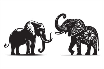 Elephant vector silhouette