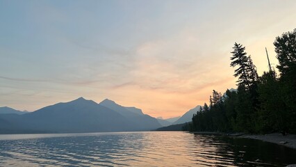 sunrise over the lake