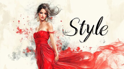 Fashion banner with word style