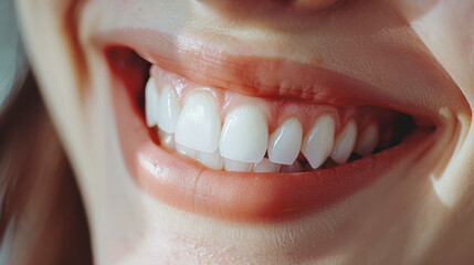 Fototapeta premium Radiant Snow-White Smile showcasing Perfect Teeth Dental Care and Healthcare Concept
