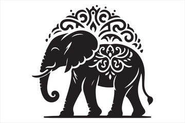 Elephant vector silhouette