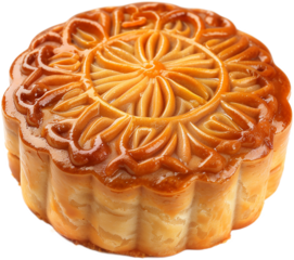 Chinese mooncake on Transparent Background	
