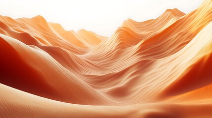 Fototapeta premium Majestic Desert Canyon: Hyper-Realistic Sand Dune Layers in Warm Orange and Brown Tones