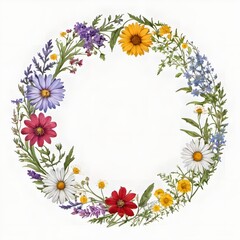 Fototapeta premium frame with flowers