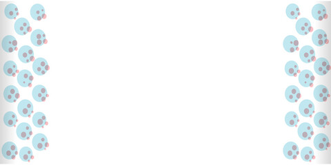 Polka dots frame and background isolated on transparent background.