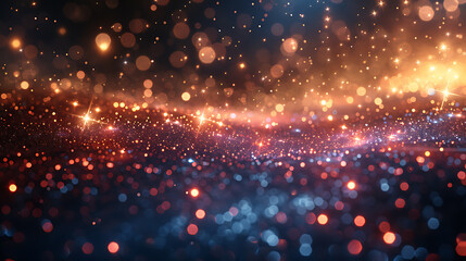 Obraz premium Abstract template with decorative shining stars illustration for futuristic ad