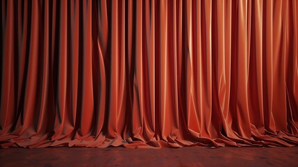 Beautiful theater curtains cinnamon colors