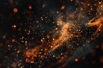 Obraz premium Abstract Fire Sparkles and Smoke