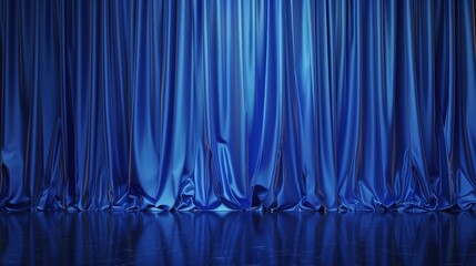 Beautiful theater curtains cobalt colors