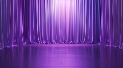 Beautiful theater curtains violet colors