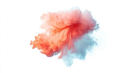 Colorful Abstract Watercolor Blot, vibrant hues blend seamlessly, showcasing fluid movement, inviting imagination and creativity, a striking visual experience on a blank canvas