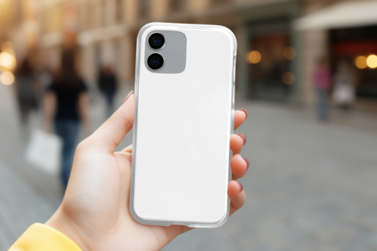 Mobile phone case png mockup, transparent design