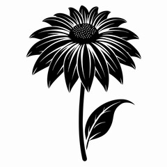 Coneflower Black silhouette