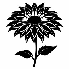 Coneflower Black silhouette
