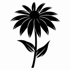 Coneflower Black silhouette