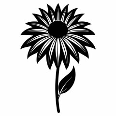 Coneflower Black silhouette