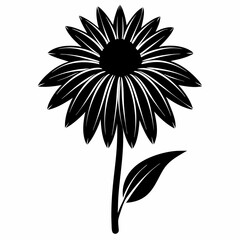 Coneflower Black silhouette
