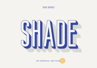 Simple blue shadow editable text effect