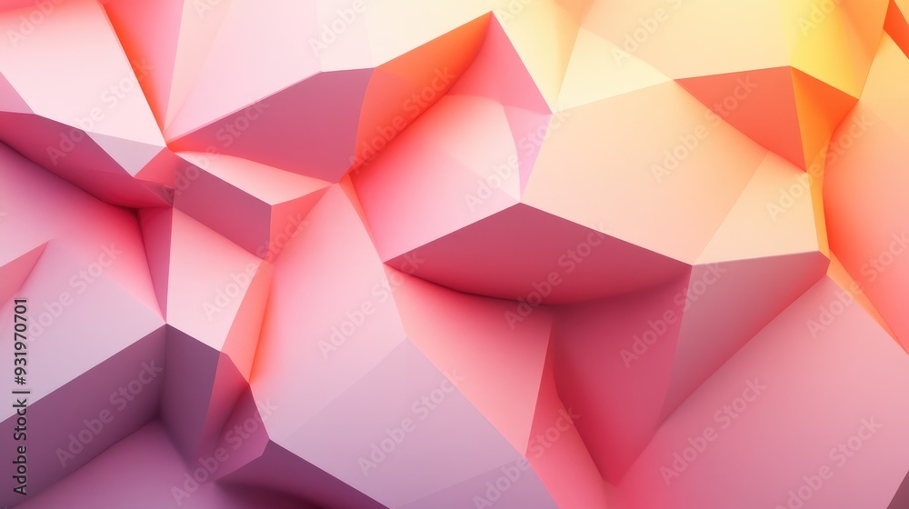 Poster 3d abstract geometric background and wallpaper image created without the use of ai software