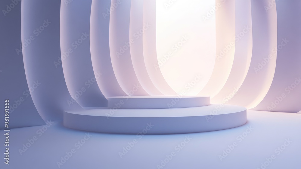 Poster 3d rendering of an abstract background suitable for product display in an exhibition setting