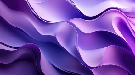 Obraz premium Abstract background featuring a fluid gradient with vibrant purple waves in a three dimensional design