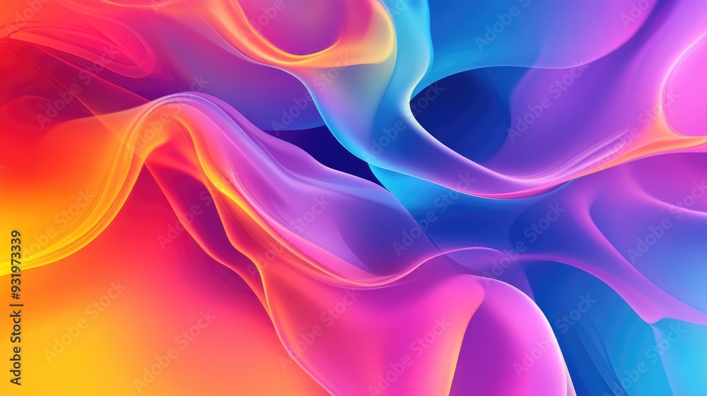 Poster abstract background with vibrant colors and dynamic shapes creating a visually appealing and modern 