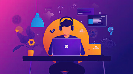 graphic resource  for working from home