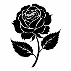 China Rose Black silhouette