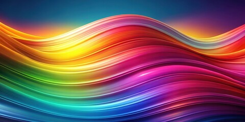 Obraz premium Abstract background with smooth colorful waves , abstract, background, waves, water, design, pattern, texture, vibrant, flowing