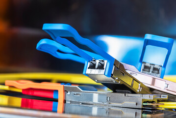 Fiber optic modules for network switches