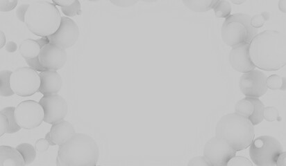 Abstract circle ball, center point, glass ball background, swirl, circle, 3D illustration