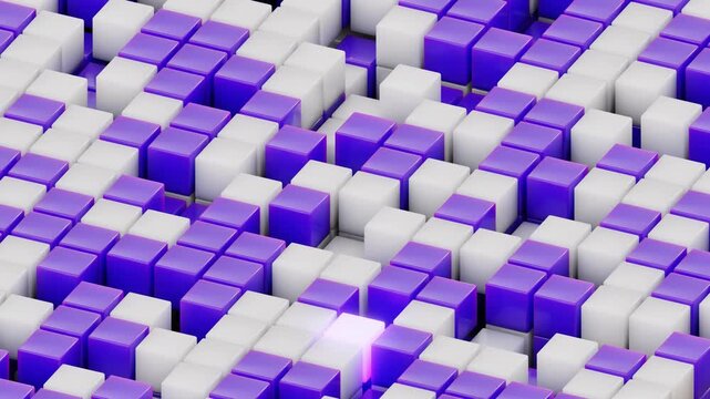 Purple cubes with rotation jump block