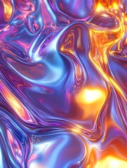 Prismatic Gradient Landscape with Mesmerizing Kaleidoscopic Patterns and Shimmering Color Shifts
