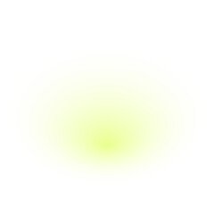 Yellow gradient light on transparent background