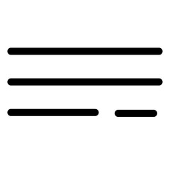 Flat and minimal list icon symbol - Basic user interface list symbol