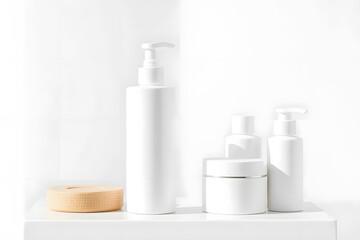 White cosmetic tube pack, isolated on white background.